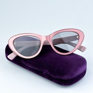 SALE! NEW Gucci GG1170S 004 Pink Grey Cat Eye Women Sunglasses GG 1170S